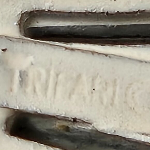 Vintage Trifari White Enamel Chain & Pendant Necklace and Earrings - Picture 9 of 14